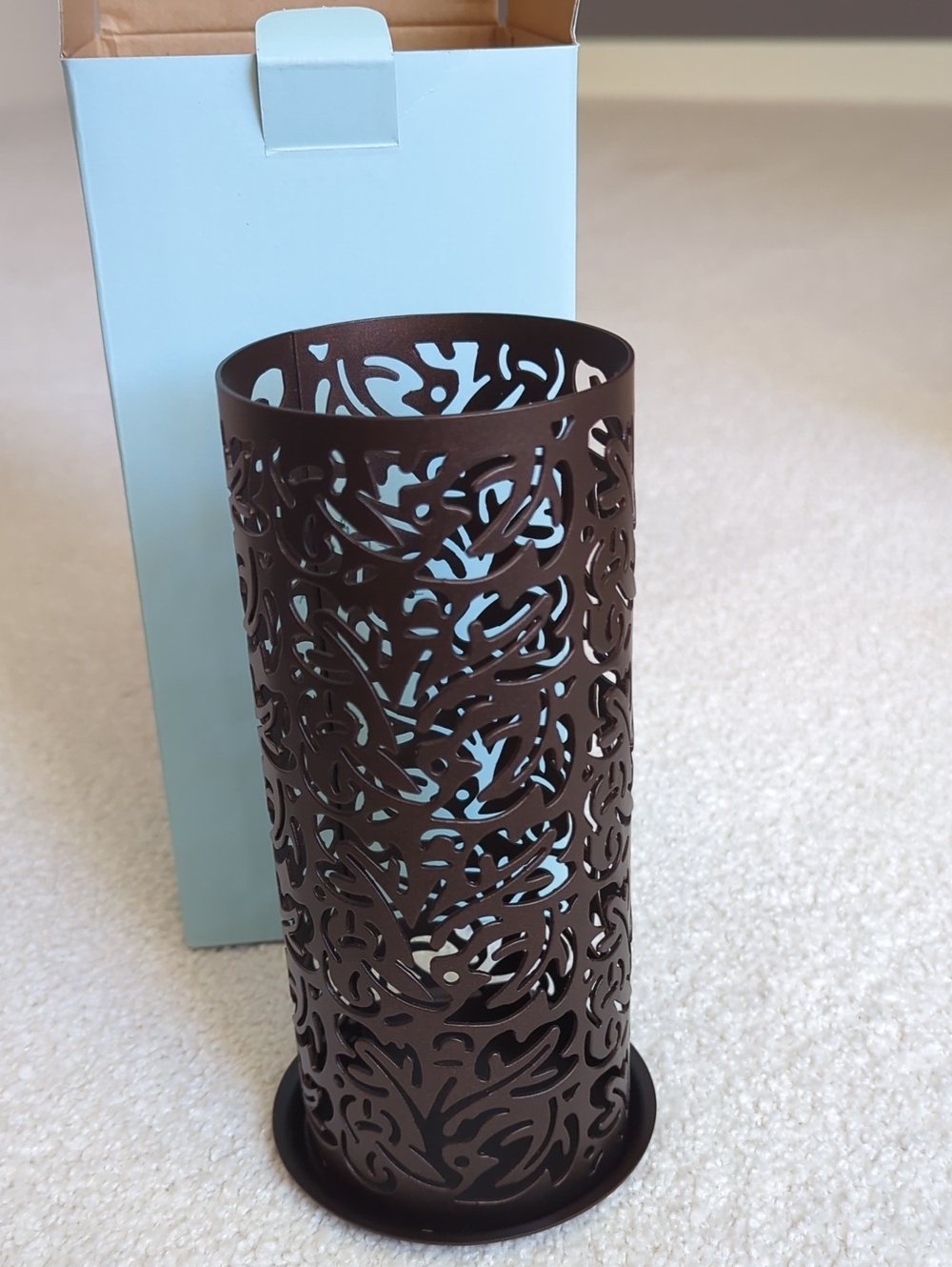 PartyLite Thai Inspiration Medium Pillar Sleeve- Bronze - Picture 1 of 11